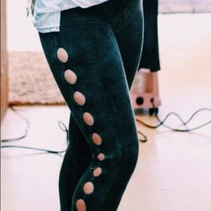 Acid washed black leggings.